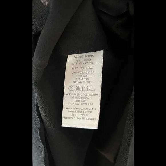 Naked Zebra • Black Blouse - Picture 4 of 4